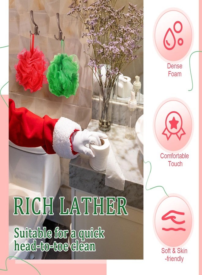 FuWeave مجموعة فوويف الشتوية للاستحمام، 24 قطعة، ليفة زرقاء لتقشير الجسم، إسفنجة استحمام، 50 غرام، كرات شبكية، مجموعة هدايا لحفلات استقبال المولود، مستلزمات استحمام للنساء والرجال - Image 4